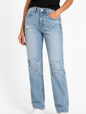 PacSun Denim Blue Dad Jeans In Light Blue Wash